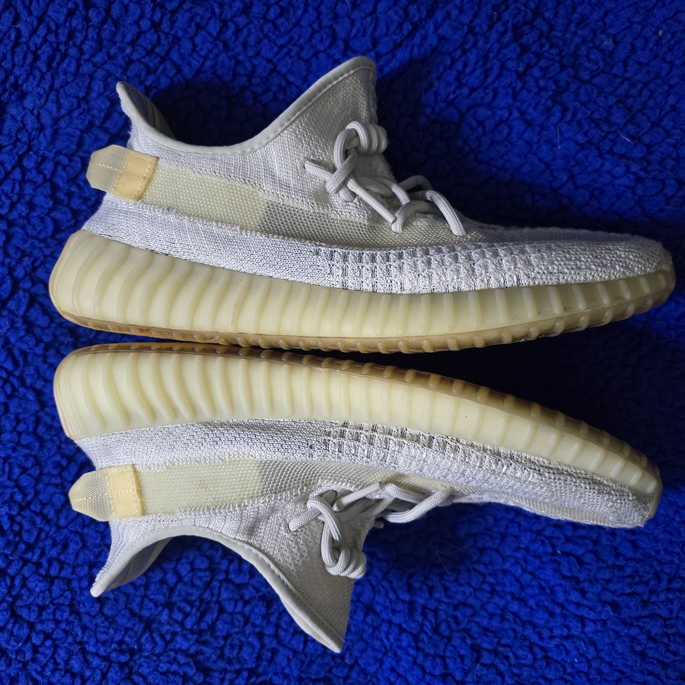 Adidas Cream and Yellow Primeknit Sneakers